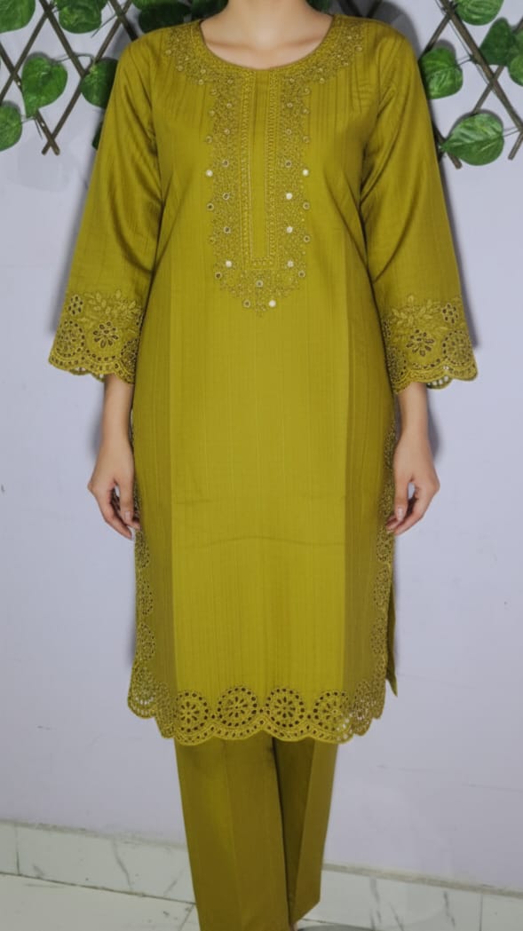 Embroidered Cotton Stiched 2Pc