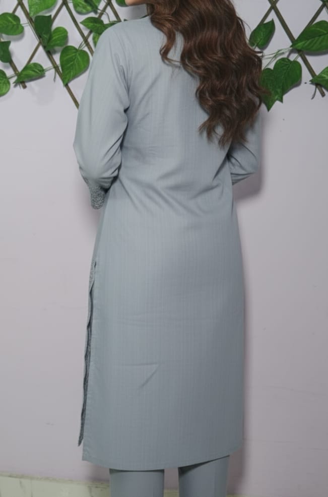 Embroidered Cotton stiched 2pc