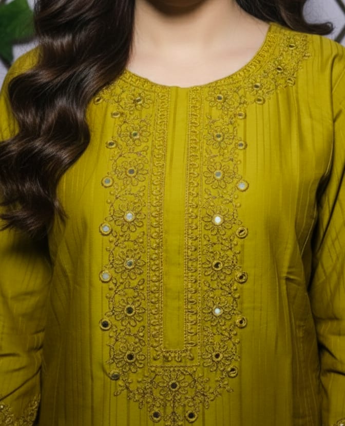 Embroidered Cotton Stiched 2Pc