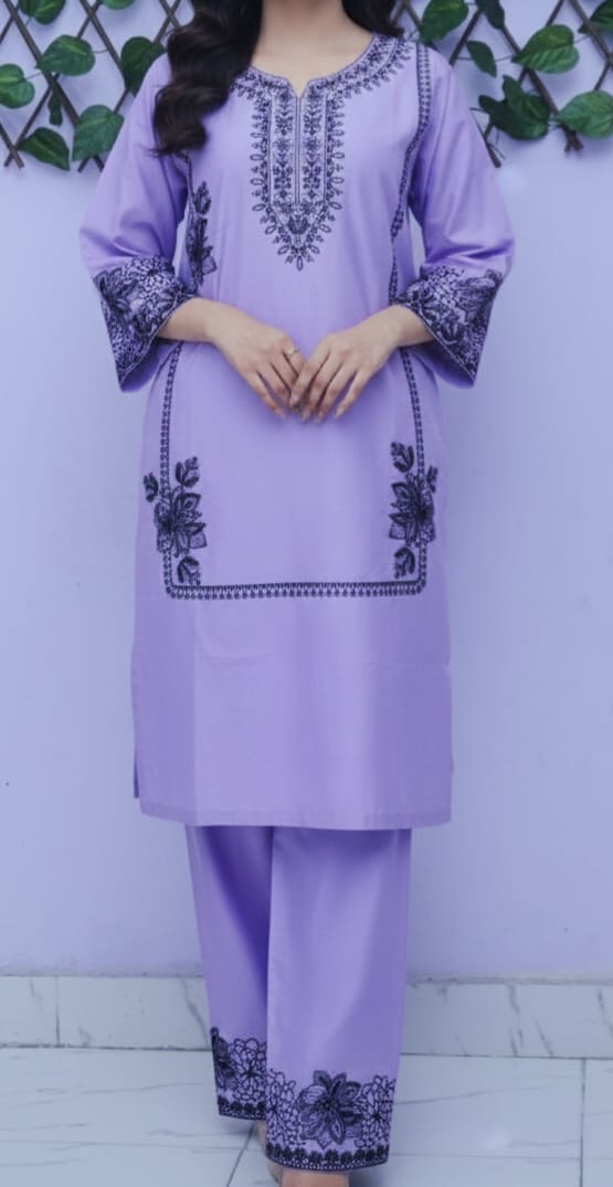 Embroidered Lawn stiched 2Pc