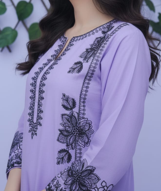 Embroidered Lawn stiched 2Pc
