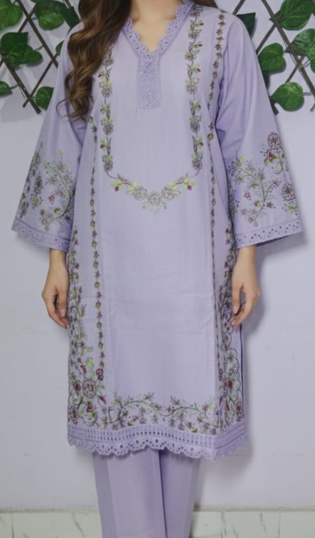 Embroidered Cotton Stiched 2Pc