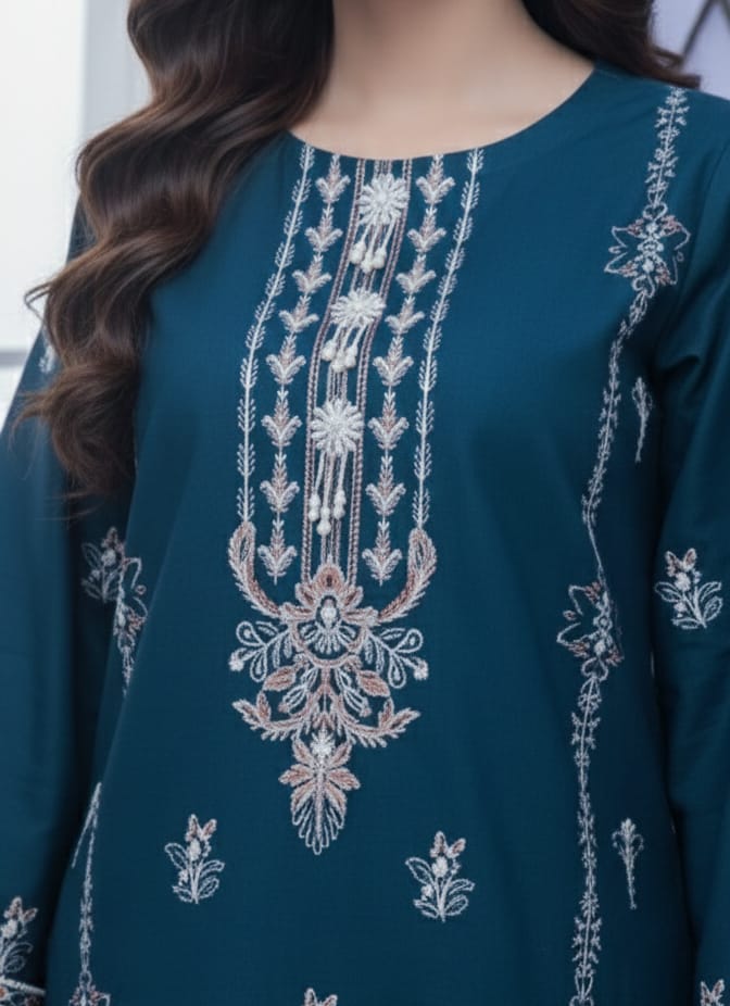 Embroidered Lawn Stiched 2PC