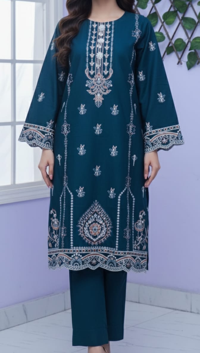 Embroidered Lawn Stiched 2PC