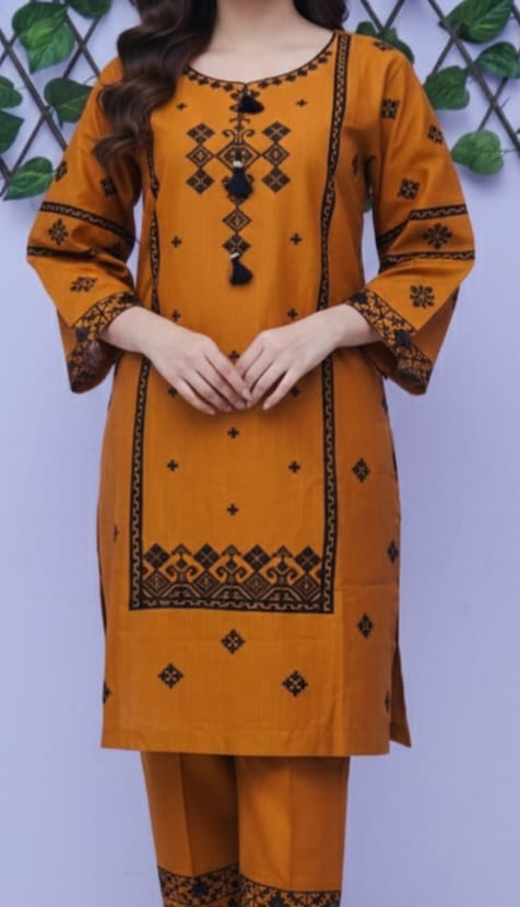 Embroidered Lawn stiched 2Pc