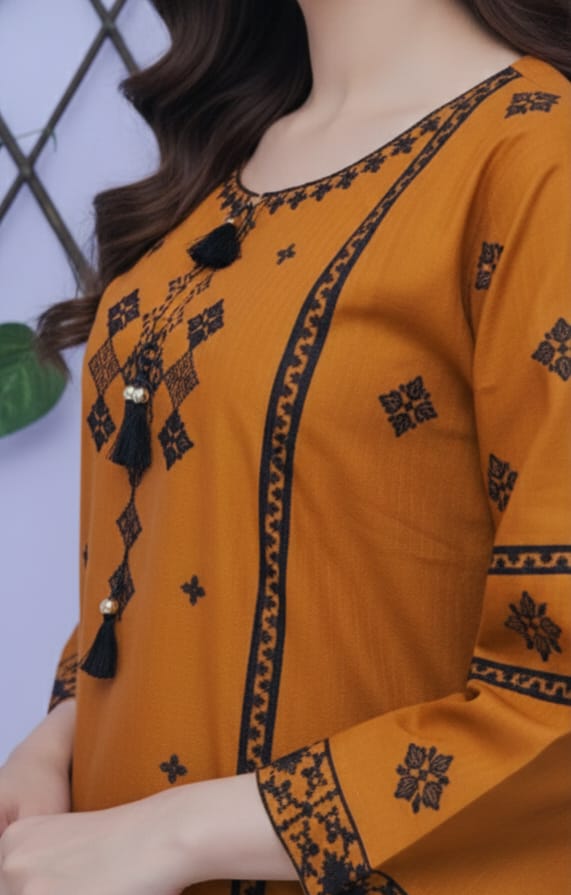 Embroidered Lawn stiched 2Pc