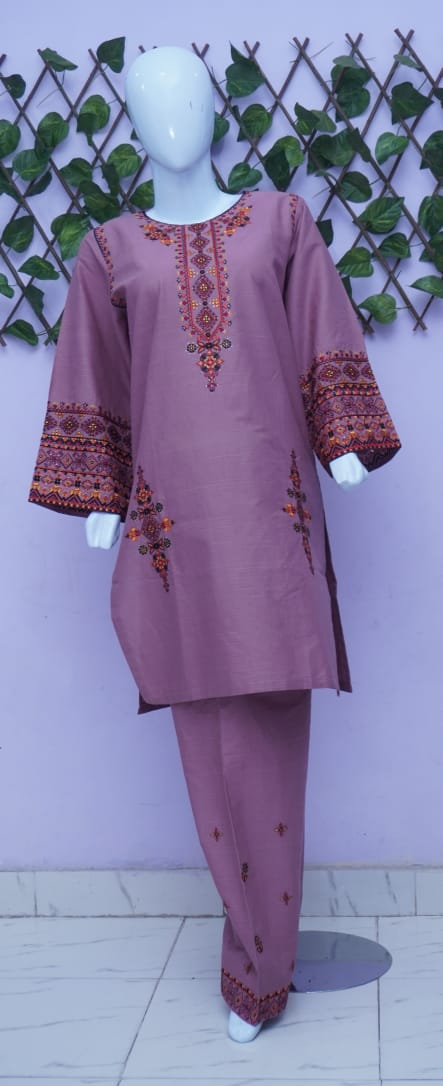 Embroidered doria lawn stiched 2Pc