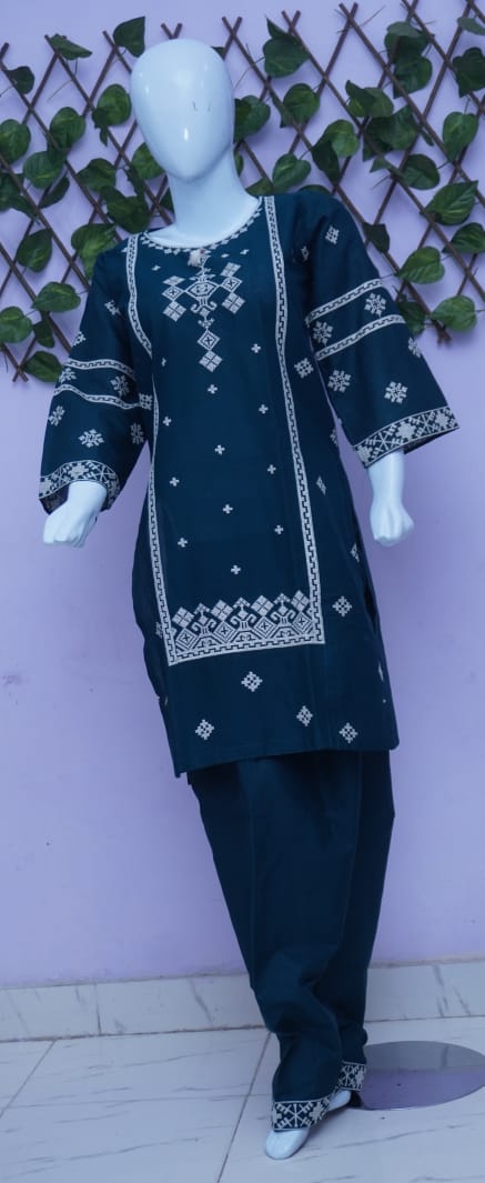 Embroidered Doria lawn stiched 2Pc