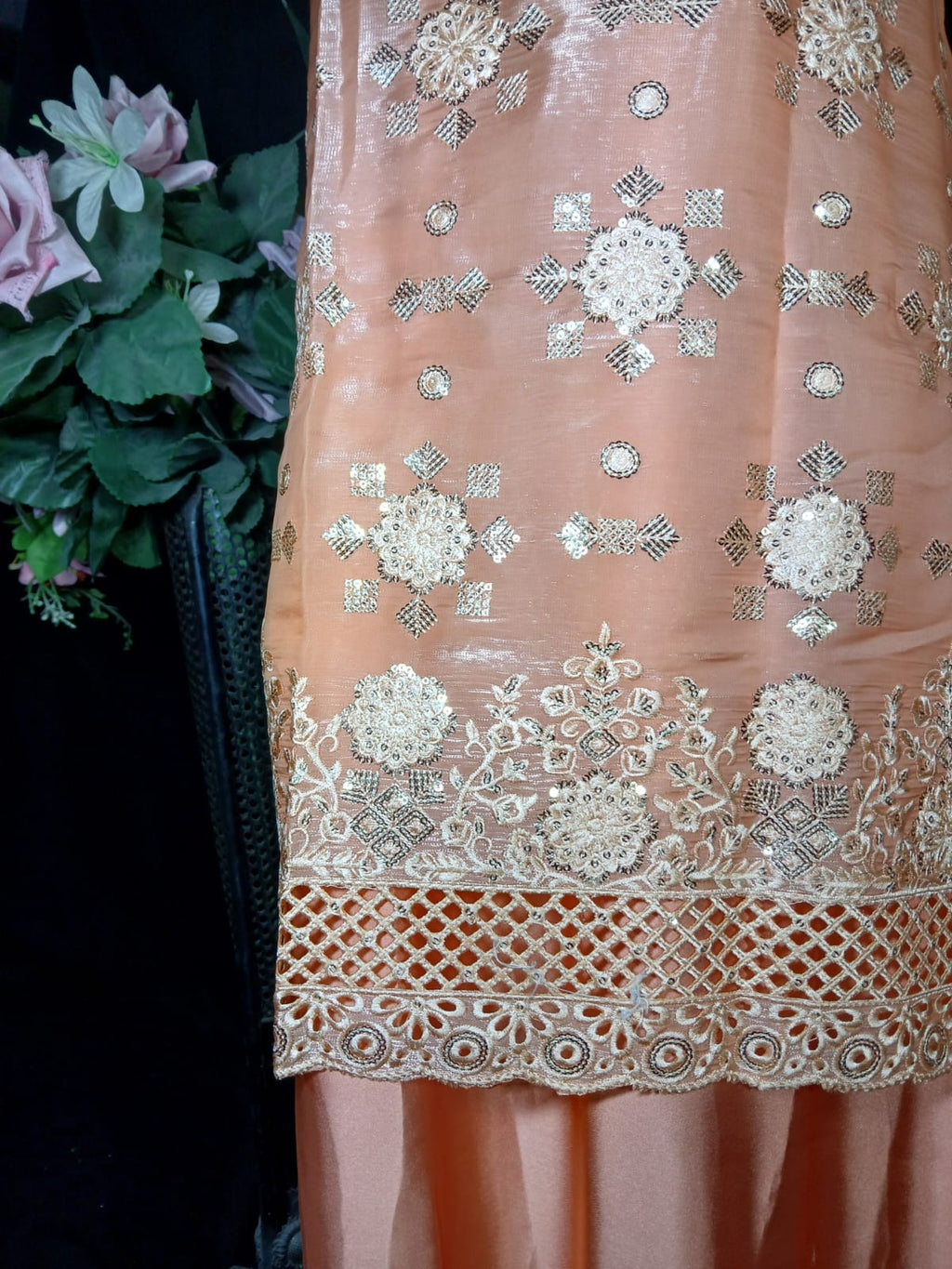 Embroidered Silk Unstiched 3PC